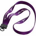 3/4" Smooth Nylon Lanyard w/ Plastic Clamshell and O-Ring